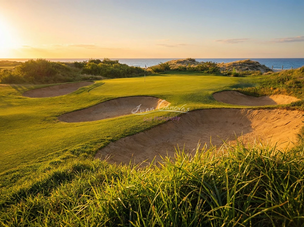 Vista del Golf y el mar en El. Saler Golf